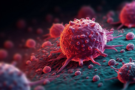 癌细胞的形状背景图片