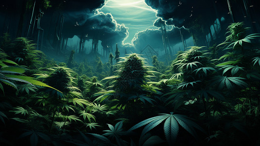 梦幻多巴胺植物背景图片