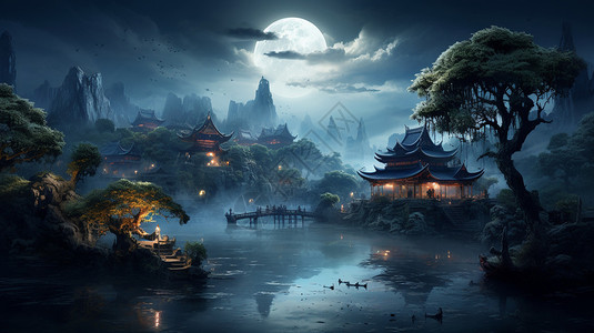 梦幻宫殿背景图片