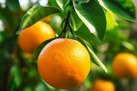 生长的柑橘果树图片