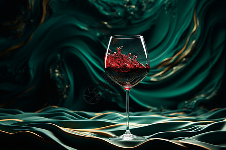 流动的红酒杯子流动湿滑的红酒背景