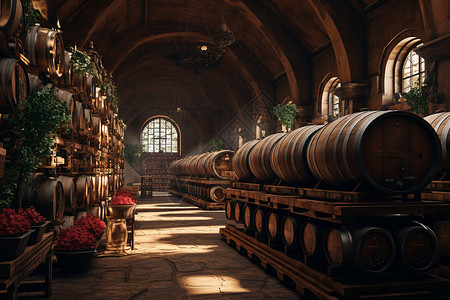 工业酿酒的酒厂背景图片