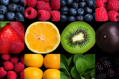 分类食品素材分类放置的水果背景