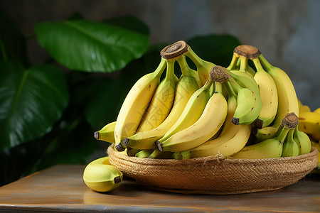 筐子里的香蕉背景图片