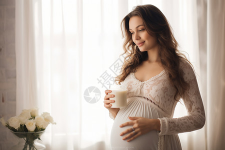 享受健康的孕妇图片