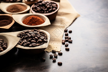 传统咖啡文化的咖啡豆图片