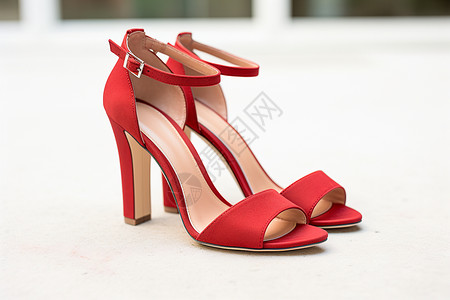 华丽的红色高跟鞋高清图片