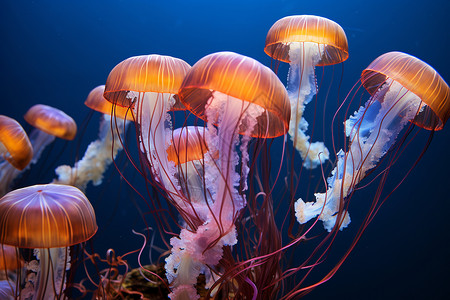 炫彩美丽的野生水母生物图片