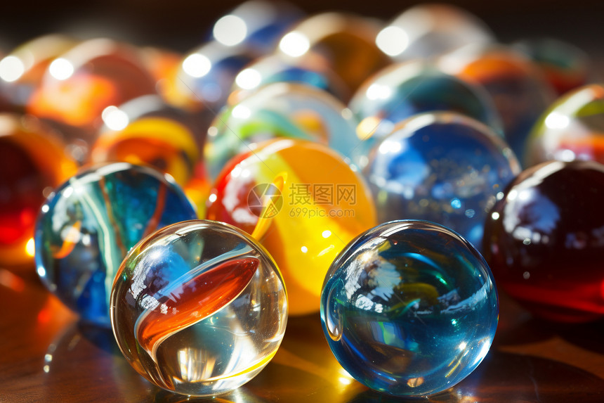 玻璃球的集合图片