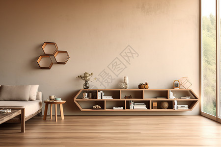 现代木质家具客厅装潢图片