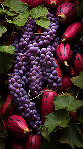 紫色的葡萄图片