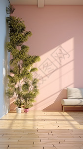 简约简约室内的绿植装饰图片
