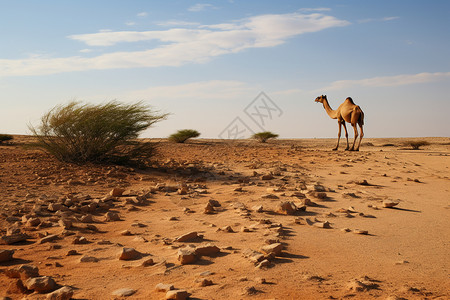户外沙漠中的骆驼背景图片