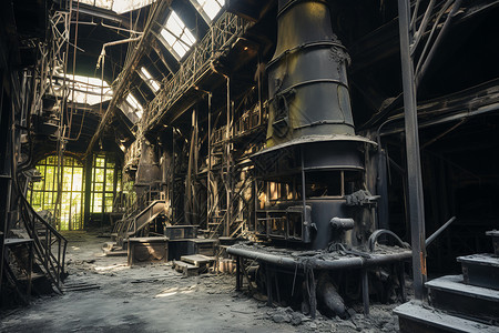 工厂里的工业设施图片