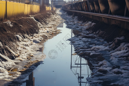 河道里的污水图片