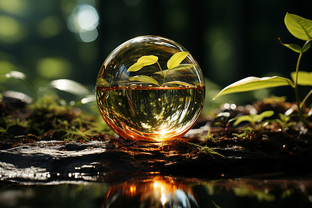 自然界中的水滴背景图片