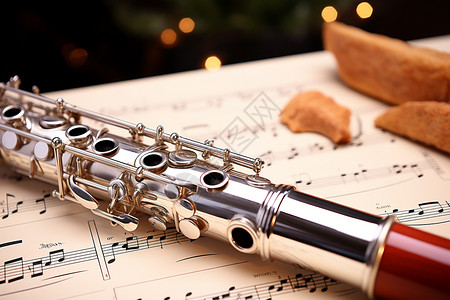 古典音乐乐器的口琴高清图片