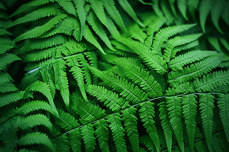 夏季热带地区的蕨类植物背景图片