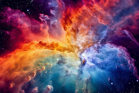 天体和星空色彩鲜艳的宇宙星空背景设计图片