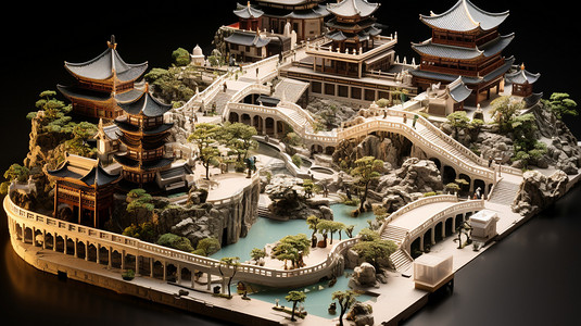 中式古代建筑古楼图片
