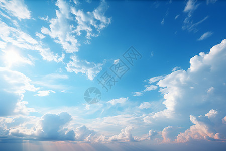 美丽的运动美丽的蓝天白云背景