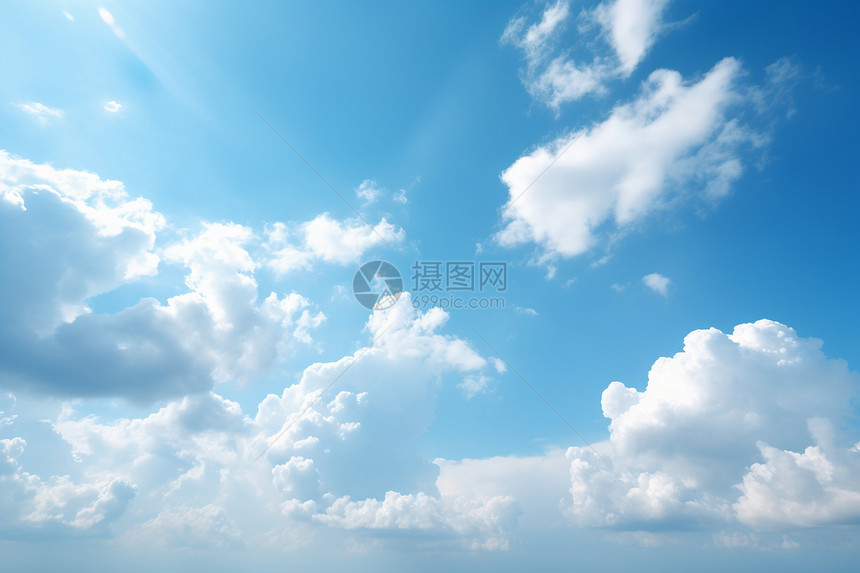 蓝天中的云朵图片