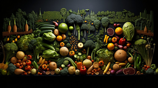 新鲜采摘的绿色食品图片