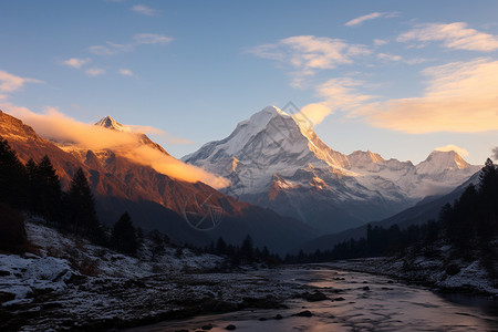 履行群山之间背景