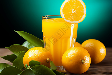 清爽香甜的橙汁图片