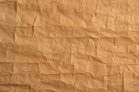 米色纸褶皱的牛皮纸背景