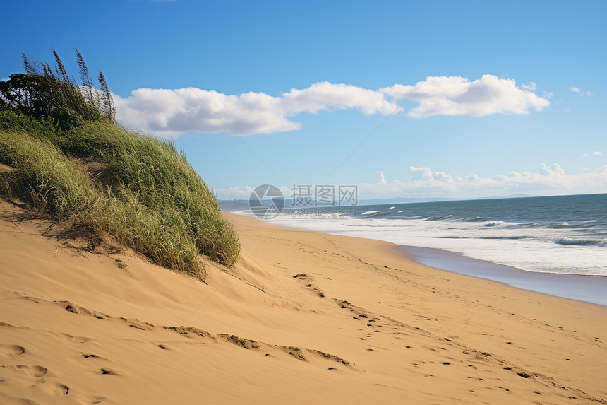 夏季度假海滩的美丽景观图片