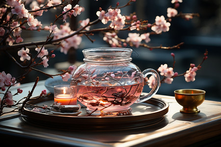 茶壶里的花茶图片
