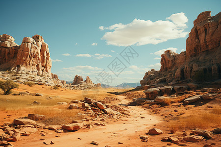 风蚀岩沙漠沙石土地高清图片
