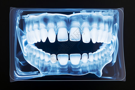 透明轮廓的牙齿高清图片