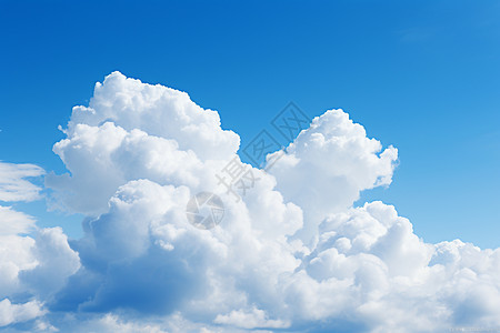 白云漂浮在天空上图片