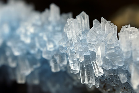 冰晶的美丽结霜的地面高清图片