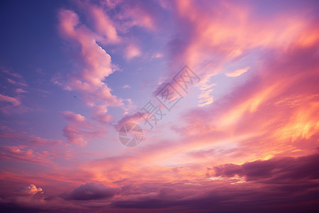 黄昏的天空背景图片