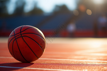 篮球在体育场背景图片