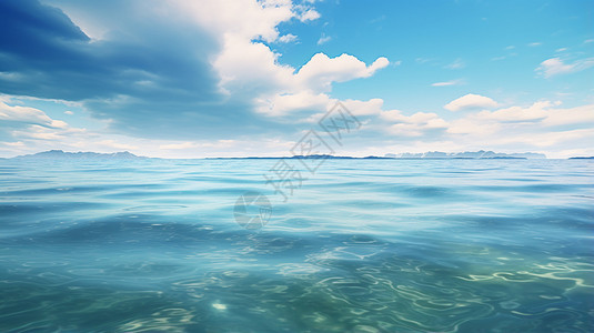 自然的海洋风景背景图片