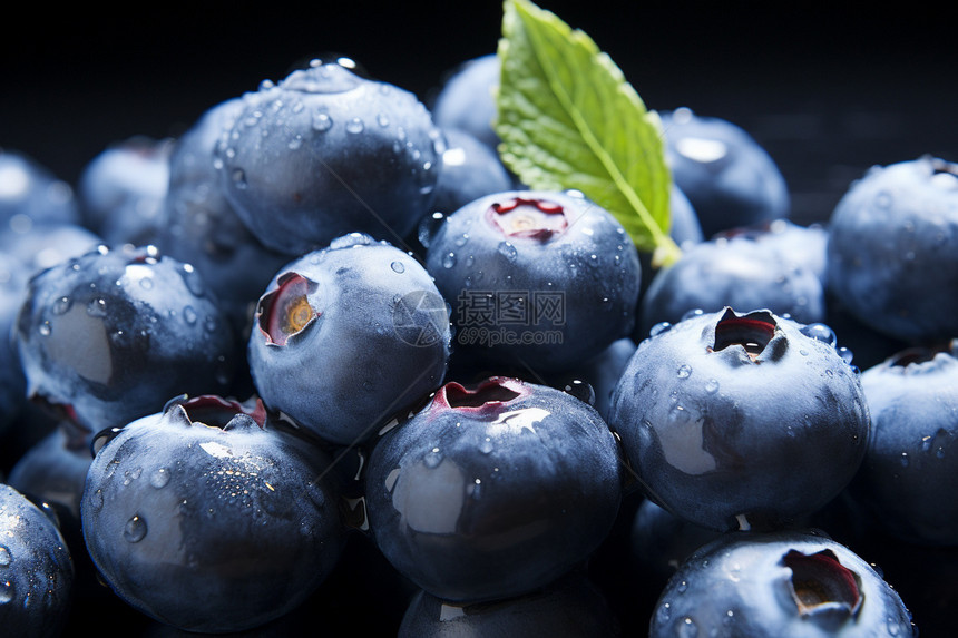 新鲜健康的蓝莓图片