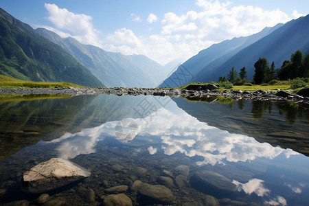 秀丽的山脉风景图片