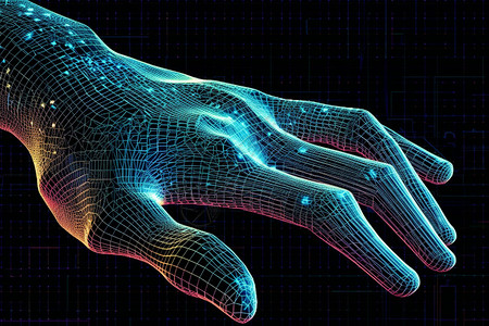 融合未来的数字化手臂图片