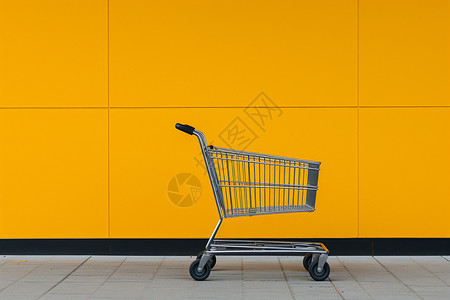 极简主义的超市购物车图片