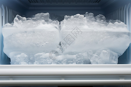 冰箱中的巨大冰块图片