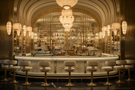 富丽堂皇的酒吧装潢背景图片