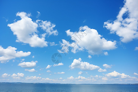 宁静的蓝天白云景观图片