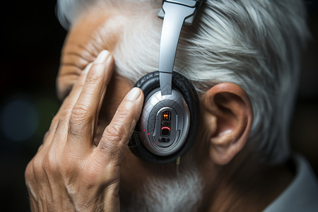 听力障碍现代高科技助听器背景