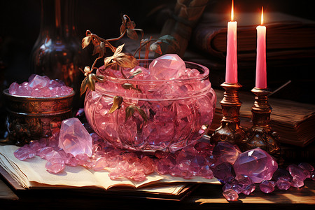 梦幻紫晶的奇幻风范背景图片