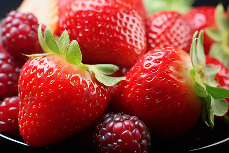 鲜美多汁的红色草莓图片