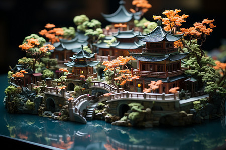 江南建筑风景一幅中国江南古镇的建筑设计图片